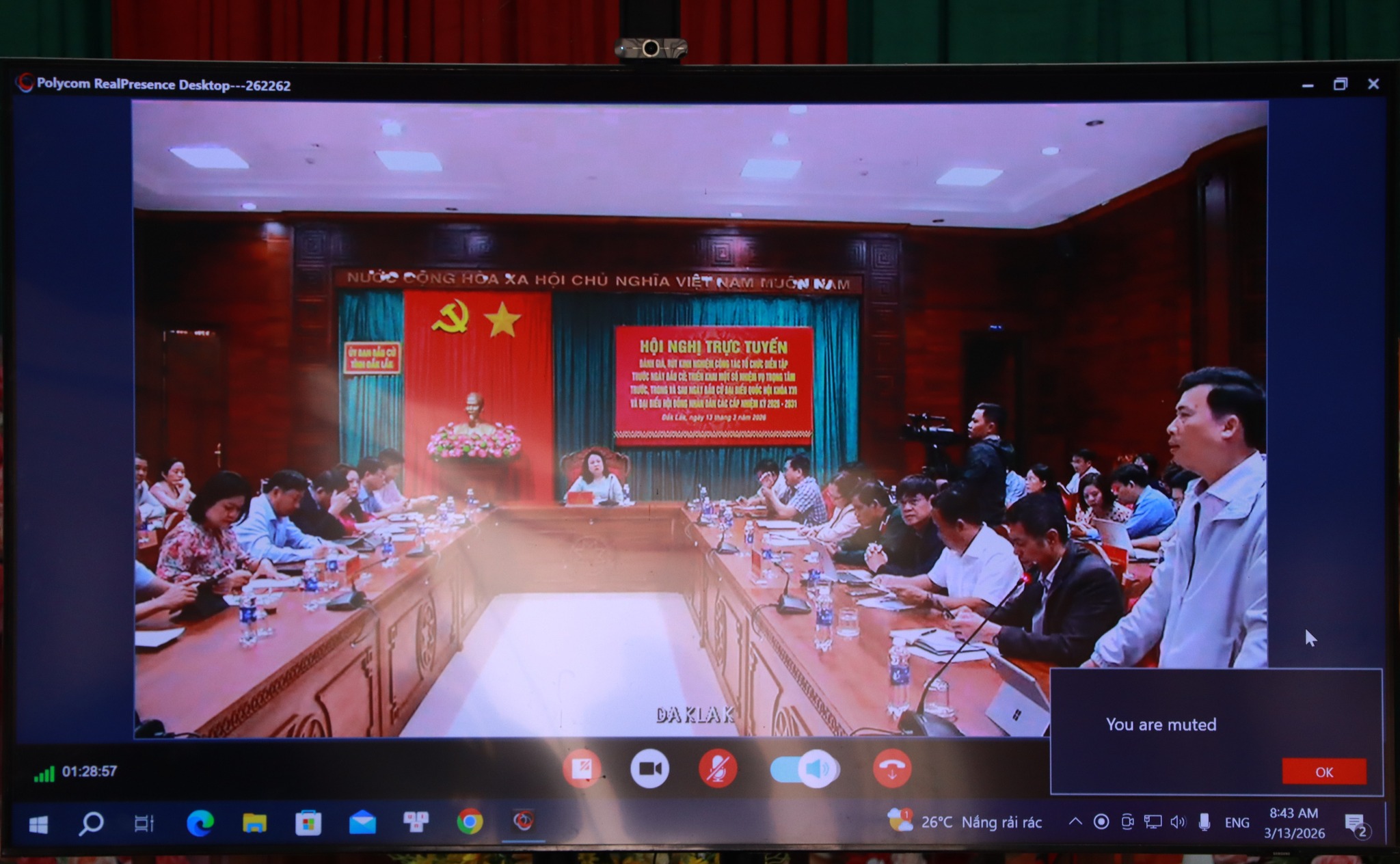 UBBC TỈNH ĐẮK LẮK TỔ CHỨC HỘI NGHỊ TRỰC TUYẾN ĐÁNH GIÁ RÚT KINH NGHIỆM CÔNG TÁC DIỄN TẬP TRƯỚC NGÀY BẦU CỬ