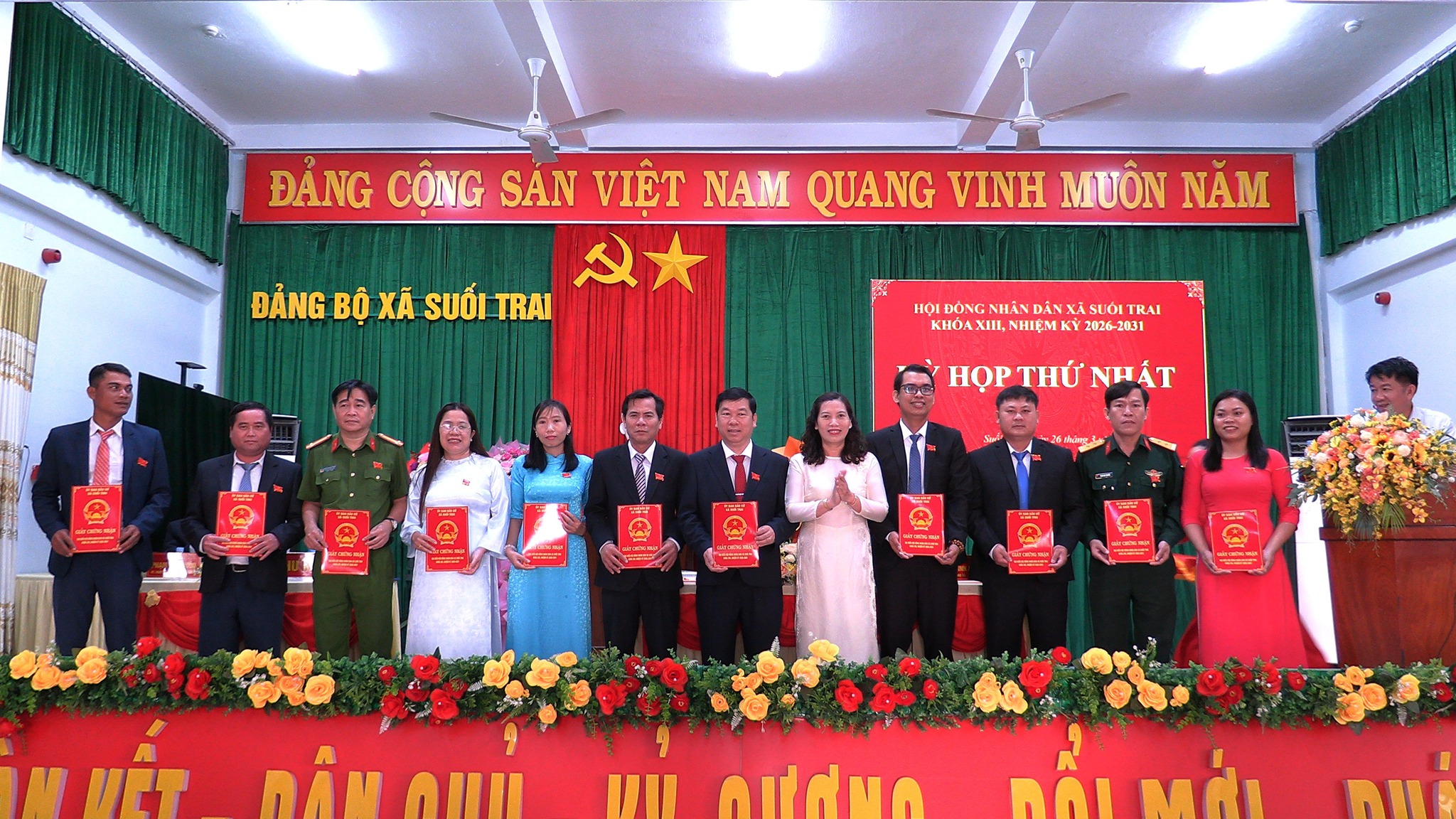 SUỐI TRAI TỔ CHỨC KỲ HỌP THỨ NHẤT HĐND XÃ KHÓA XIII, NHIỆM KỲ 2026–2031